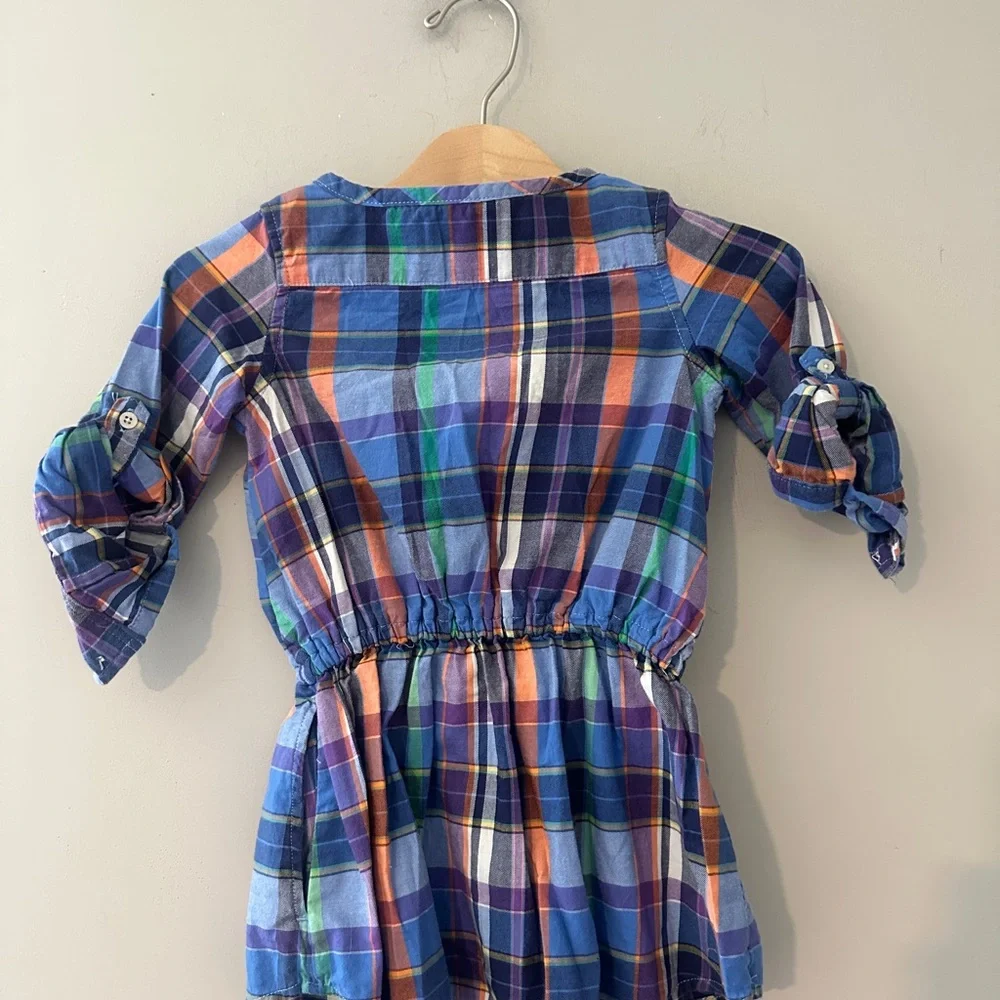 $23 ADD ON Ralph Lauren! Plaid‎ tie-waist shirt dress 2T Zara